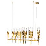 Люстра подвесная прямоугольная с 10-ю цилиндрическими плафонами LIAISON варинант исполнения - 2 | Loft Concept в Челябинске