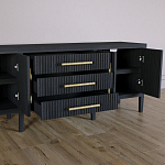 Большая VT-тумба Primo шпон Черный дуб варинант исполнения - 5 | Loft Concept в Челябинске
