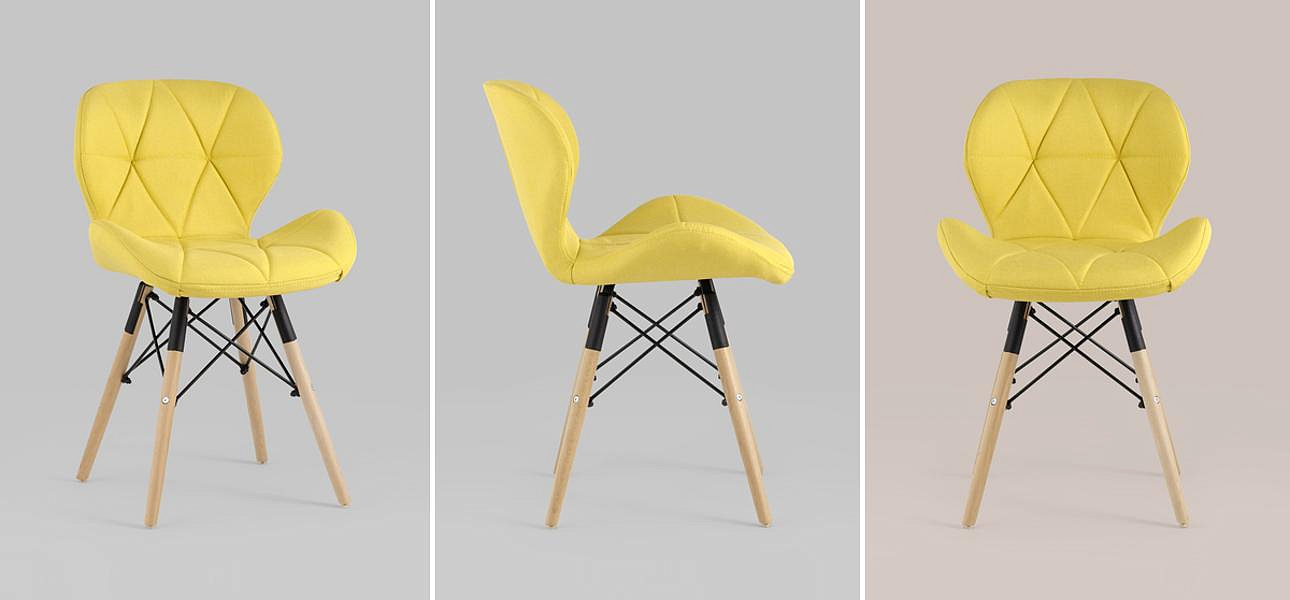 Стул Jeroen Chair Рогожка Желтый Цвет Стул Jeroen Chair Рогожка Желтый Цвет - Loft-Concept в Челябинске