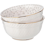 Обеденный сервиз белого цвета из фарфора на 6 персон 23 предмета Floral Charm варинант исполнения - 7 | Loft Concept в Челябинске