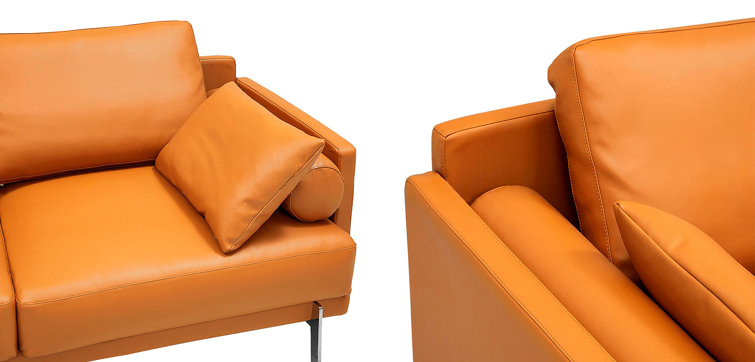 Диван Mosley Orange Sofa Оранжевый Диван Mosley Orange Sofa Оранжевый - Loft-Concept в Челябинске