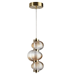 Подвесной светильник с 3-мя рифлеными стеклянными шарами Marcelh Light варинант исполнения - 2 | Loft Concept в Челябинске