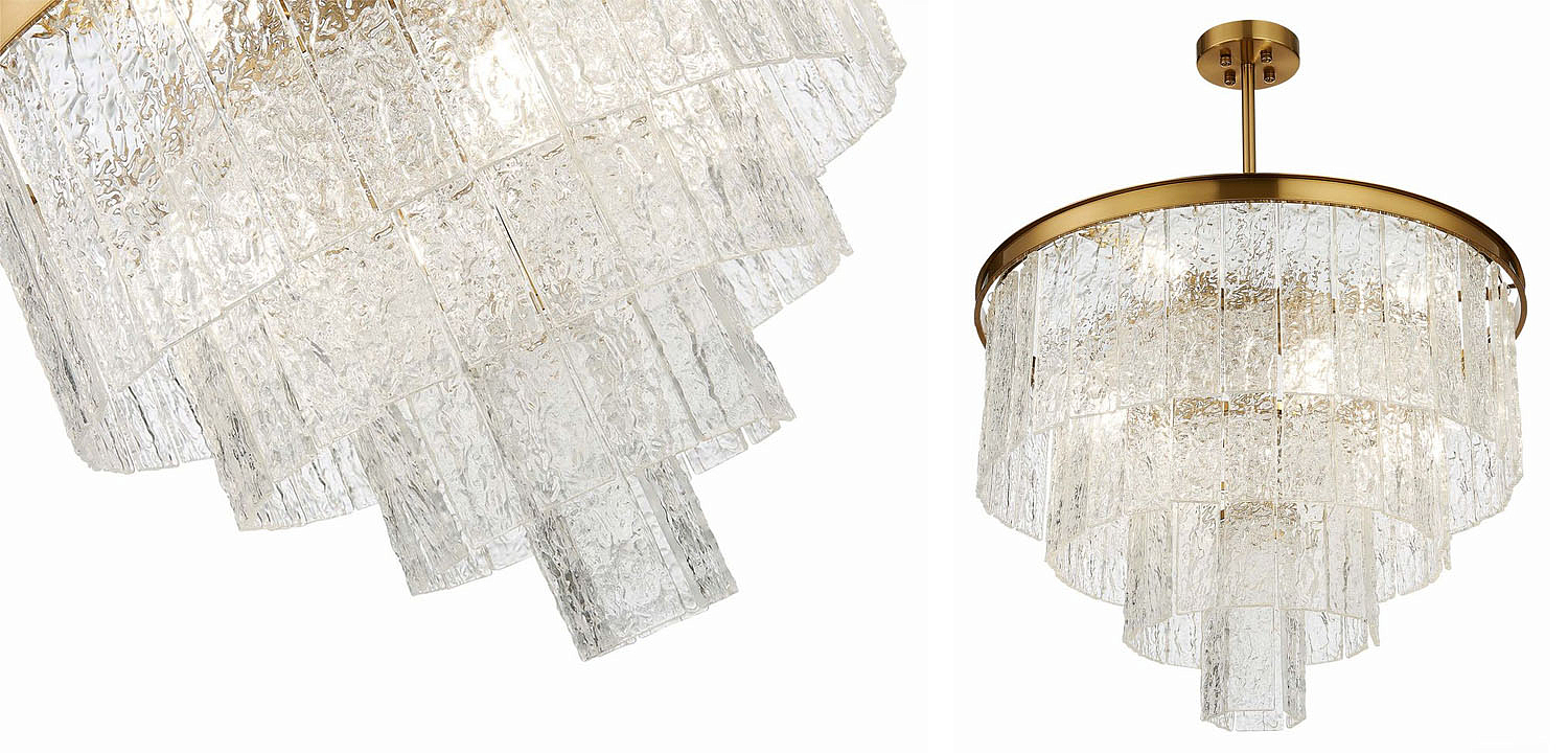 Люстра Renea Textured Glass Chandelier Brass D60 Люстра Renea Textured Glass Chandelier Brass D60 - Loft-Concept в Челябинске
