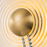 Бра с янтарным стеклянным диском и золотистыми акцентами Savio Glass Disc варинант исполнения - 7 | Loft Concept в Челябинске