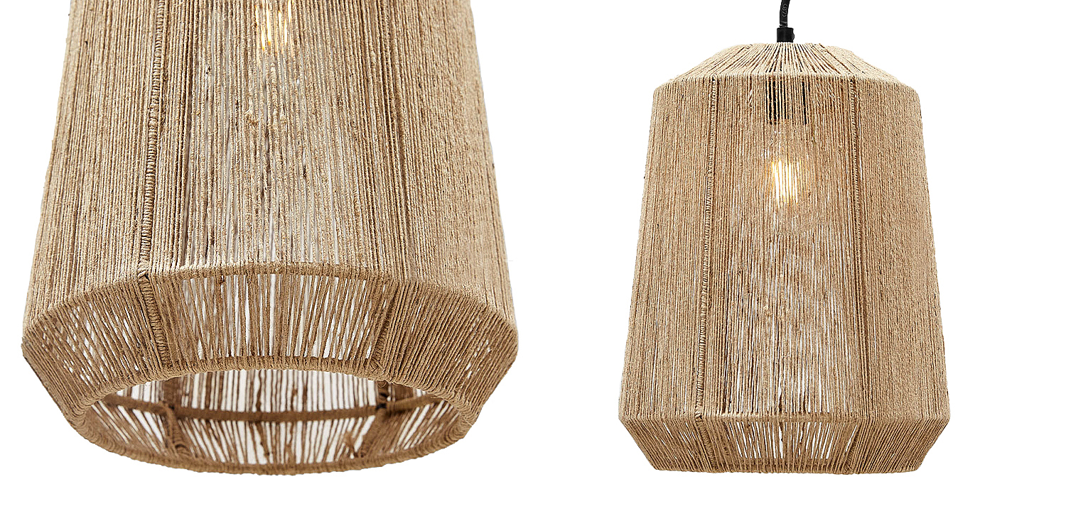 Подвесная люстра с плетеным плафоном Uma Wicker Chandelier Подвесная люстра с плетеным плафоном Uma Wicker Chandelier - Loft-Concept в Челябинске
