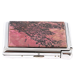 Портсигар с газовой зажигалкой из натурального камня Родонит Stone Cigarettes Cases варинант исполнения - 8 | Loft Concept в Челябинске