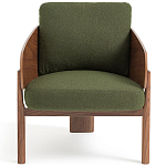 Кресло с каркасом из массива ореха Gallin Chair Green варинант исполнения - 2 | Loft Concept в Челябинске