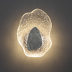 Бра с волнообразным стеклянным плафоном и вставкой из мрамора Liquid Stone варинант исполнения - 4 | Loft Concept в Челябинске