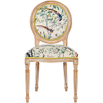 Стул из массива бука бежевый с изображением птиц и цветов Beige Green Chinoiserie Birds Garden Chair варинант исполнения - 1 | Loft Concept в Челябинске