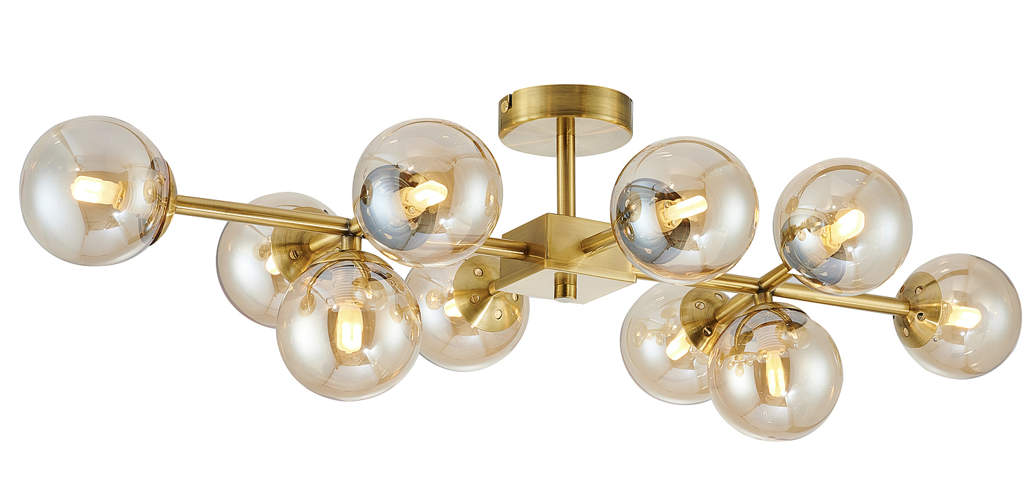 Люстра Berries Chandelier amber 10 Люстра Berries Chandelier amber 10 - Loft-Concept в Челябинске