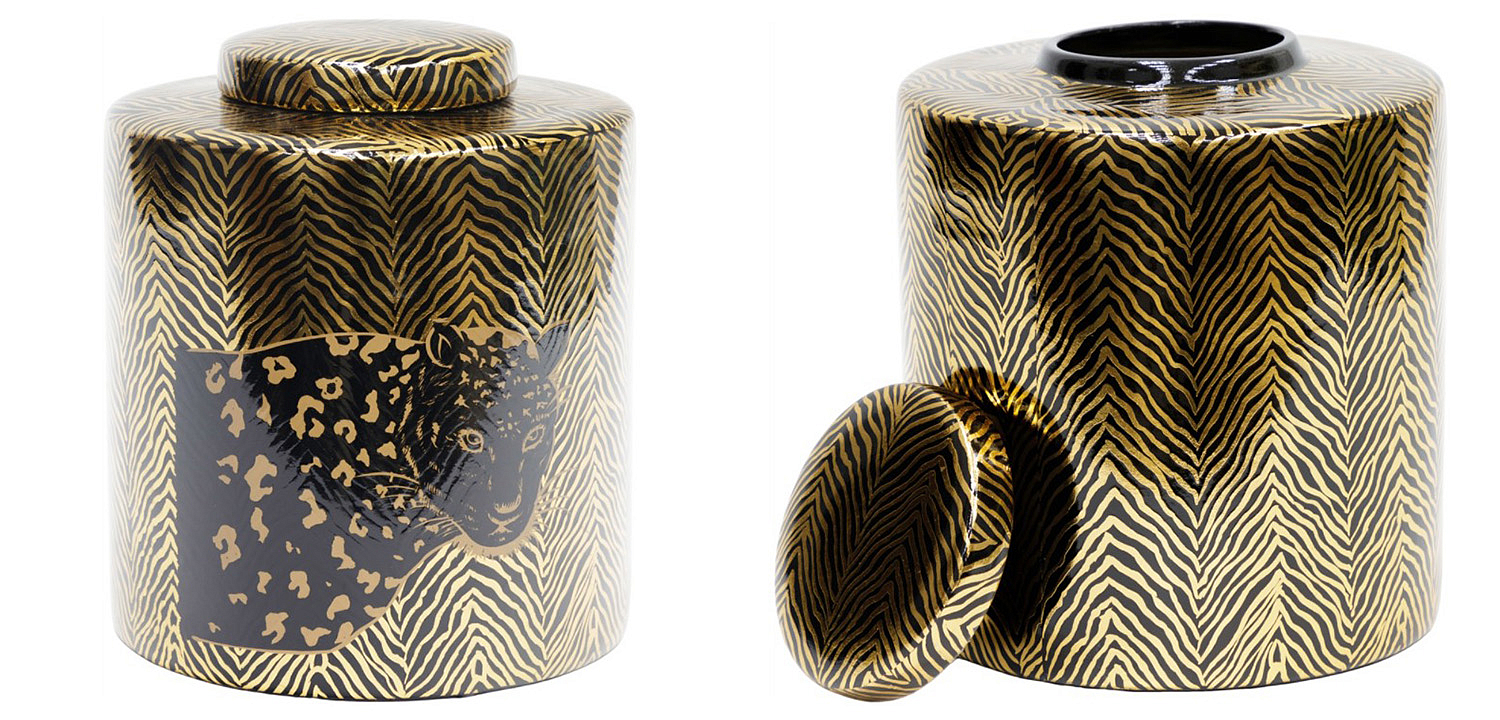 Ваза Leopard Vase black and gold 25 Ваза Leopard Vase black and gold 25 - Loft-Concept в Челябинске