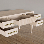 Большой Рабочий стол Primo с 5 выдвижными ящиками Светлый дуб варинант исполнения - 5 | Loft Concept в Челябинске