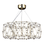 Люстра с тонкой металлической конструкцией цвета золото Quasar варинант исполнения - 1 | Loft Concept в Челябинске