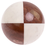 Шар декоративный из натуральных камней Лемезит и Мрамор Белый Natural Stone Spheres варинант исполнения - 2 | Loft Concept в Челябинске