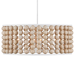 Люстра в форме цилиндра с вставками из деревянных бусин Wooden Beads варинант исполнения - 1 | Loft Concept в Челябинске