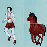 Дизайнерская плитка Конь бегун варинант исполнения - 2 | Loft Concept в Челябинске