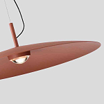 Подвесной светильник круглой формы с коричневым металлическим абажуром Halo Drift варинант исполнения - 2 | Loft Concept в Челябинске