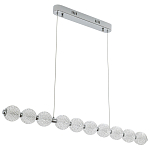 Подвесной линейный светодиодный светильник Crystal Globule Linear Hanging Lamp Chrome варинант исполнения - 2 | Loft Concept в Челябинске