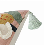 Подушка с цветочным принтом и кисточками Blooming Elegance Daisy варинант исполнения - 3 | Loft Concept в Челябинске