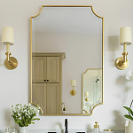 Зеркало в золотой деревянной раме Riviera варинант исполнения - 3 | Loft Concept в Челябинске