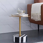 Дизайнерский журнальный стол с круглой столешницей на чёрно-белом основании Muruv варинант исполнения - 1 | Loft Concept в Челябинске