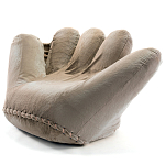 Дизайнерское плюшевое кресло в форме руки бежевое Poltronova Joe Plush Dove Grey варинант исполнения - 2 | Loft Concept в Челябинске