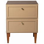 Тумба прикроватная бежевая из массива бука с 2-мя ящиками Wenge Light варинант исполнения - 2 | Loft Concept в Челябинске