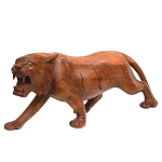 Статуэтка в виде тигра из дерева суар Predator варинант исполнения - 1 | Loft Concept в Челябинске