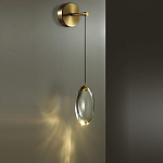 Бра с плафоном в форме капли Crystal Transparent Drop варинант исполнения - 3 | Loft Concept в Челябинске