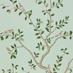 Обои ручная роспись Gustavian Garden Spring on white dyed paper варинант исполнения - 2 | Loft Concept в Челябинске