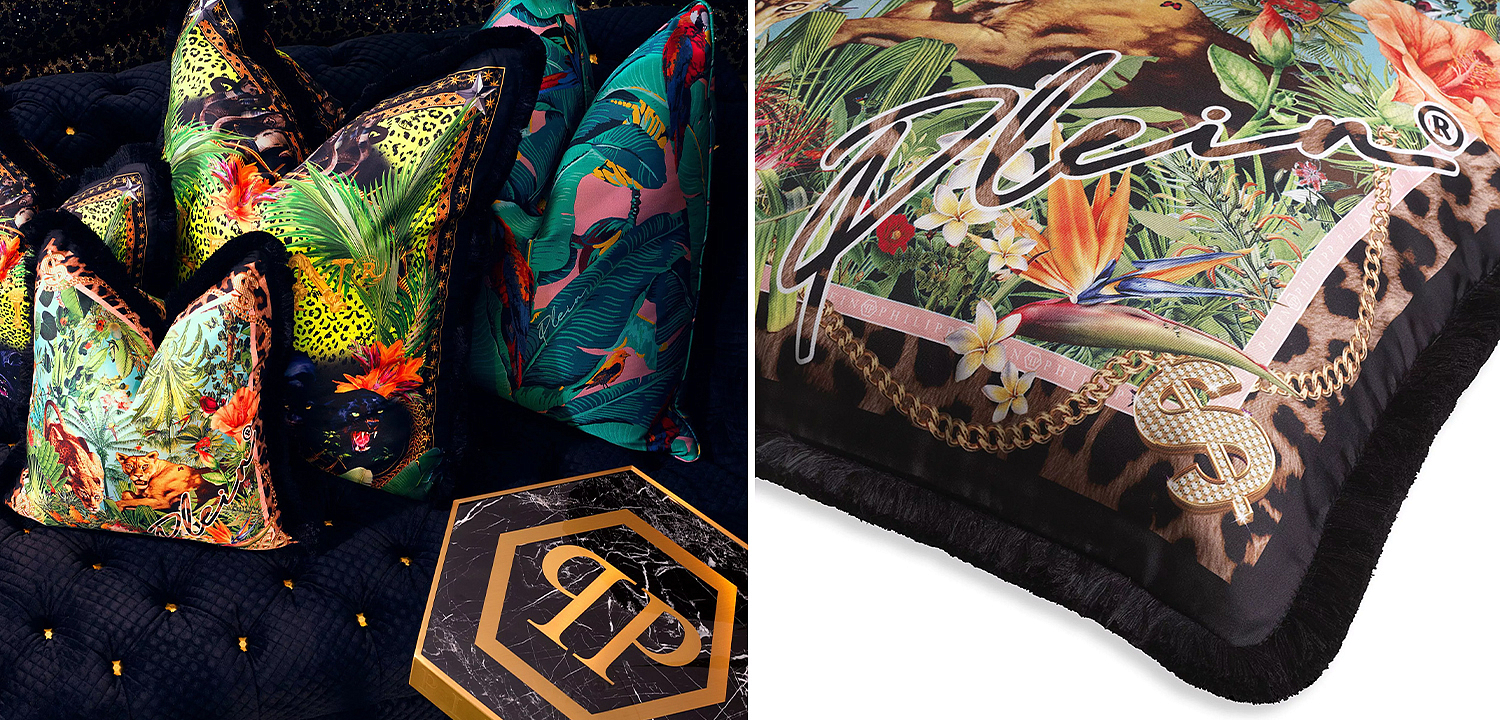 Подушка Philipp Plein Cushion Silk Exotic 70 x 70 Подушка Philipp Plein Cushion Silk Exotic 70 x 70 - Loft-Concept в Челябинске