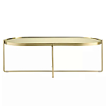Кофейный столик овальный золотой Modern Mirror Gold Table варинант исполнения - 2 | Loft Concept в Челябинске
