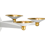 Люстра круглая с бело-золотыми плафонами Light Source варинант исполнения - 1 | Loft Concept в Челябинске