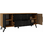 ТВ-тумба с  2-мя ящиками и закрытыми полками Stone Effect варинант исполнения - 3 | Loft Concept в Челябинске