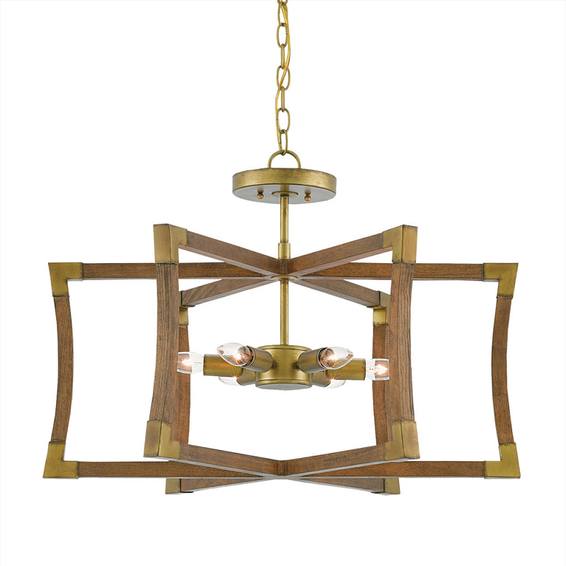 Подвесной светильник в форме фонаря коричневый Brown Eco Lantern Коричневый Латунь Подвесной светильник в форме фонаря коричневый Brown Eco Lantern Коричневый Латунь в Челябинске | Loft Concept