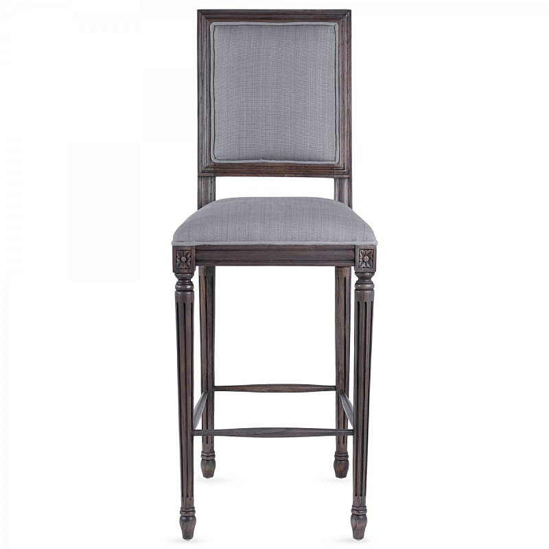 Барный стул JACOB bar stool Gray Linen Дерево Темно-Серый Серый в Челябинске | Loft Concept 