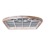 Зеркало-окно настенное в венецианском стиле с деревянной рамой бежевого цвета Venetian Smooth варинант исполнения - 3 | Loft Concept в Челябинске