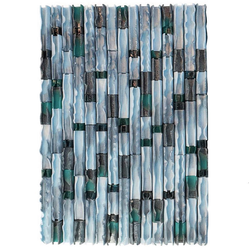 Фактурное Панно на стену Blue Energy Flow  Голубой в Челябинске | Loft Concept 