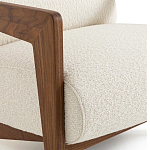 Кресло с обивкой из белого букле Armchair White Boucle варинант исполнения - 3 | Loft Concept в Челябинске