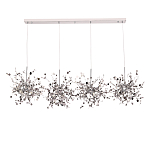 Люстра подвесная из четырех частей с металлическими круглыми элементами Terzani Argent варинант исполнения - 3 | Loft Concept в Челябинске