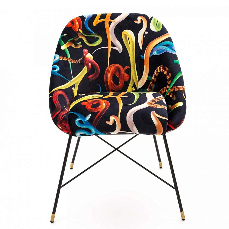 Кресло Seletti Padded Chair Snakes Мульти Черный Кресло Seletti Padded Chair Snakes Мульти Черный в Челябинске | Loft Concept