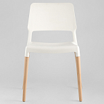 Пластиковый стул на ножках из массива бука Ferret White 4 шт варинант исполнения - 3 | Loft Concept в Челябинске