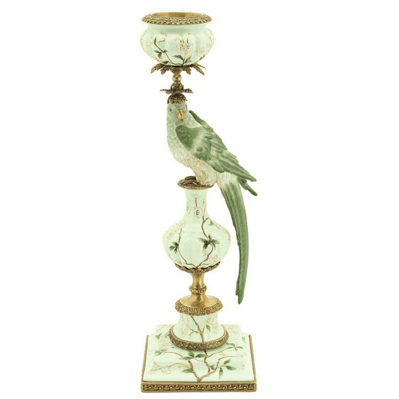 Подсвечник Candleholder Parrot Atlantide Green Зеленый Бронза Подсвечник Candleholder Parrot Atlantide Green Зеленый Бронза в Челябинске | Loft Concept