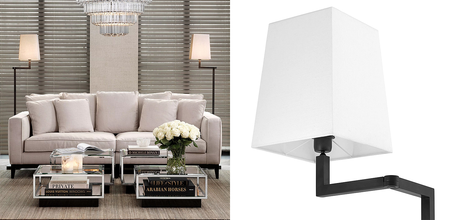 Торшер Eichholtz Floor Lamp Cambell Brass Торшер Eichholtz Floor Lamp Cambell Brass - Loft-Concept в Челябинске