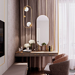 Подвесной светильник с 2-мя сферическими плафонами из рельефного акрила Pearls Suspension Hanging Lamp варинант исполнения - 2 | Loft Concept в Челябинске