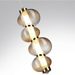 Подвесной светильник с 4-мя рифлеными стеклянными шарами Marcelh Light варинант исполнения - 9 | Loft Concept в Челябинске