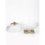 Конфетница из прозрачного рельефного стекла Eden Garden варинант исполнения - 4 | Loft Concept в Челябинске