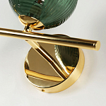 Бра с рифлёными шарообразными плафонами прозрачного и зелёного цвета Bolle Multi Color hanging lamp варинант исполнения - 2 | Loft Concept в Челябинске