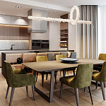 Подвесной линейный светильник Gilbertine Crystals Linear Hanging Lamp варинант исполнения - 4 | Loft Concept в Челябинске