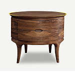 Прикроватный столик из дерева с 2-мя ящиками Moon Walnut Furniture варинант исполнения - 6 | Loft Concept в Челябинске